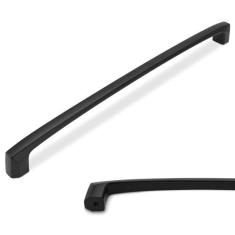 Imagem de POVEFONK Pacote com 10 puxadores de armário de cozinha pretos foscos de 254 mm puxadores de armário pretos puxadores de gaveta ferragens de armário de cozinha puxadores de gaveta puxadores de cômoda