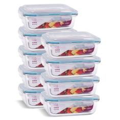 Imagem de Kit Conjunto 9 Potes Vidro Hermético Marmita Mantimentos 1040ml