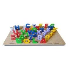 Imagem de Brinquedo Educativo - Tabuleiro De Encaixe Vertical Alfabeto