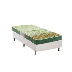 Imagem de Cama Box Solteiro: Colchão Anatômico Anjos D28/Ep Pantanal + Base Crc Courano White(88X188)