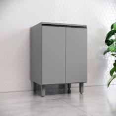 Imagem de Balcão de Cozinha 2 Portas 60 cm Diva Cinza