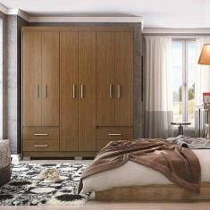 Imagem de Guarda Roupa De Casal 6 Portas Chocolate Wood Primacy Batrol