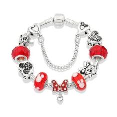 Imagem de Pulseira Infantil Com Berloques Rosa Da Mini Disney 17cm - Jmh-Sets