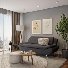 Imagem de Sofá 3 Lugares Hampshire Suede Cinza