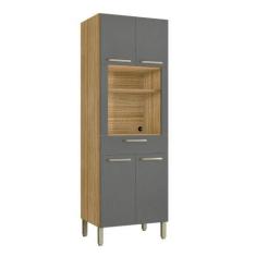 Imagem de Armário De Cozinha Para Microondas Guelph Freijó Gris - Mais De Casa