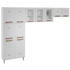 Imagem de Cozinha de Aço Compacta Mirage New 11 Portas 6 Prateleiras Branco - Te
