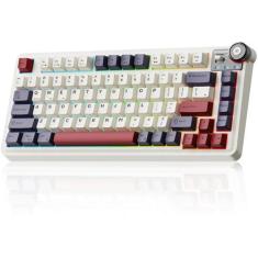 Imagem de Teclado mecânico LEOBOG x Aula 75 teclas sem fio RGB Win MA
