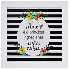 Imagem de Arte Maníacos Quadro Decorativo Amor é o Principal - 46x32,5cm (Moldura em laca )