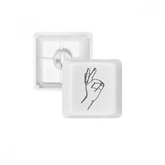 Imagem de OK Gesture Line Desenho Padrão Teclado Mecânico PBT Gaming Upgrade Kit