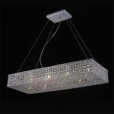 Imagem de Lustre De Cristal Retangular 80cm Mais Luz Bivolt