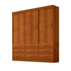 Imagem de Guarda Roupa 3 Portas 9 Gavetas New Star Sallêto Cor: ipê