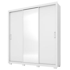 Imagem de Guarda Roupa 3 Portas 2 Gavetas Com Pés Quadrado Residence D02 Branco - Mpozenato