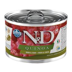 Imagem de Ração Úmida Lata Farmina N&D Quinoa Skin & Coat Pato & Coco para Cães Adultos - 140 g