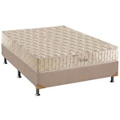 Imagem de Cama Box Casal: Colchão Molas Anjos Hotelaria Superlastic Hotel + Base crc Suede Clean(138x188)