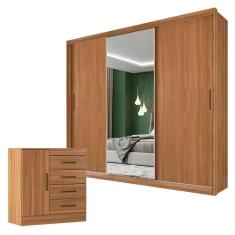 Imagem de Cômoda Montevideu e Guarda Roupa Dalila 32215 Amendola Off White Flex - Demóbile