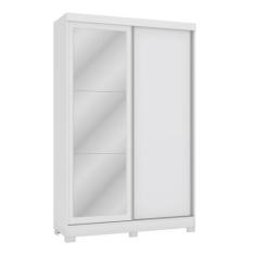 Imagem de Guarda-Roupa Solteiro Kappesberg 2 Portas de Correr com Espelho Branco