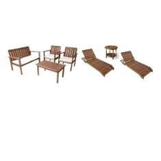 Imagem de Conjunto Tokyo Sofá 2 Poltronas 2 Mesa 2 Espreguiçadeiras - Alf Móveis