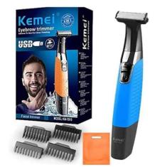 Imagem de Aparelho De Barbear Elétrico A Prova D'agua Usb Profissional - Kemei
