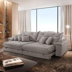 Imagem de Sofá ágata Veludo Dois Módulos De 100cm B25 Meu Sofá Online B026 Veludo Prata