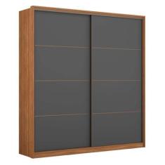 Imagem de Guarda-Roupa Casal Belga 2 Pt 3 Gv Grafito E Amendola - Demóbile