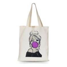 Imagem de Bolsa Feminina Ecobag Média Moderna Praia Parque Compras - Alwy, Off, 