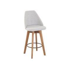 Imagem de Kit 4 Banquetas Maya Gourmet Giratória-altura 62 Cm Do Chão Até O Assento-tecido Linho