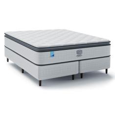 Imagem de Cama Box Com Colchão King Size Simmons Blue Wave - 193X203