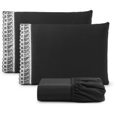 Imagem de Jogo De Len ol Lese Percal 180 Fios Queen  3 Pe as Barato - P