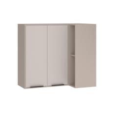 Imagem de Armário Aéreo Canto Reto 95cm 2 Portas e Nichos Stylo Luciane Móveis