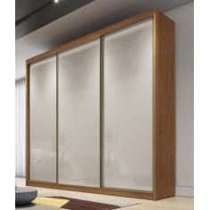 Imagem de Guarda Roupa Casal 3 Portas 8 Gavetas - Diamond-Cumaru Off White  - Mó
