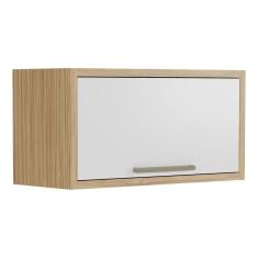 Imagem de Armário Aéreo p/ Cozinha Syrah c/ 1 Porta Basculante 80cm Amendoa/Off White - Ronipa