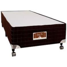 Imagem de Base Box de Solteiro Castor Sellect P com Revestimento em Tecido Suede 40x88x188cm - Marrom