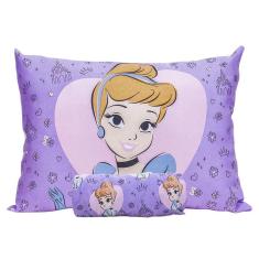 Imagem de Jogo de Cama Portallar Solteiro Joy Malha Mista Estampado Disney Princess Cinderela 2 Pçs Lavanda