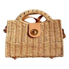 Imagem de Bolsa Feminina Verão Palha Pequena Moderna Casual Praia Top - Alwy