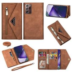 Imagem de Furiet Capa carteira para Samsung Galaxy Note 20 Ultra 5G couro flip zíper bolsa com suporte para cartão de crédito alça de pulso capa de telefone para Note20 Plus Notes 20Ultra Note20+ U + 20+ vinte