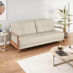 Imagem de Sofá Cama Linho Azaléia Yescasa Cru