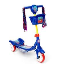 Imagem de Patinete Infantil Com Led Menino Azul 3 Rodas Até 30Kg - Unitoys