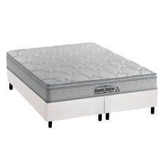 Imagem de Cama Box Queen: Colchão Espuma Probel D40 Guarda Costas Premium Hiper Firme + Base White(158X198)