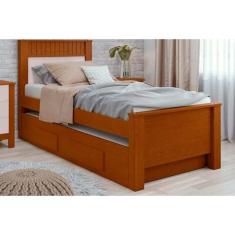 Imagem de Cama Solteiro Athenas c- 2 Gavetas E Auxiliar Frassino-off White - Lopas