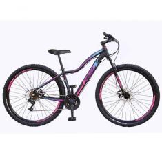 Imagem de Bicicleta Aro 29 Ksw 24v Shimano, Freio Hidraulico, Trava-k7 - 15" Preto-rosa E Azul
