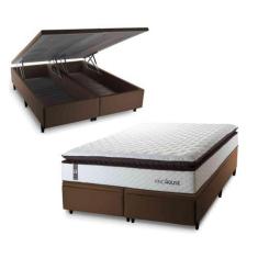 Imagem de Conjunto Box Baú San Diego Branco 193x203x74 Espuma D33 - King House