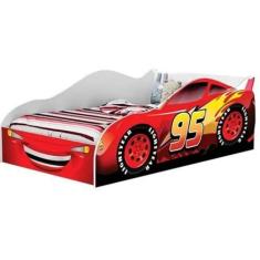 Imagem de Cama Carro Infantil  McQueen Vermelho 100% MDF J&A Móveis