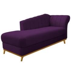 Imagem de Recamier Vanessa 160cm Lado Esquerdo Suede Roxo - Amarena Móveis