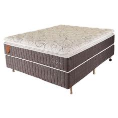 Imagem de Cama Box Viúva (Box + Colchão) 128X188X71 Safira Prorelax Molas Ensacadas Pillow Top Viscoelástico - Cinza