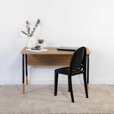 Imagem de Mesa Escrivaninha Orgânica 120cm Pés em Metal e Madeira - Artesano E, 