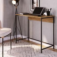 Imagem de Escrivaninha Dobrável 90cm Industrial Steel Quadra Artesano Vermont/preto