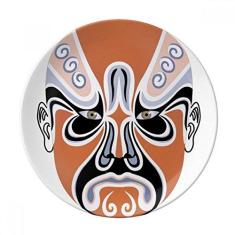 Imagem de Beijing Ópera Pequim Prato Facial Decorativo Porcelana Salver Prato de Jantar