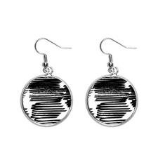 Imagem de Brinco feminino com textura de linha irregular para orelha pendurada, joia