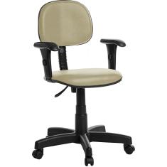 Imagem de Cadeira Escritorio Secretaria Com Braço Courissimo Bege