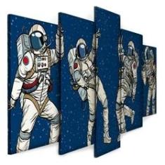 Imagem de Quadro Decorativo Sala Quarto Escritório Quatro Astronautas
